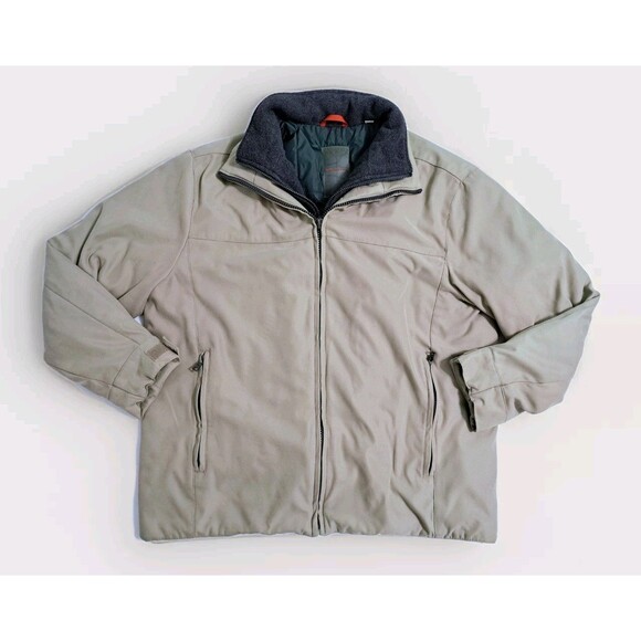 Andrew Marc Other - Marc New York Soft Shell Bomber Jacket Men XL Khaki Fleece Lined Coat Harrington